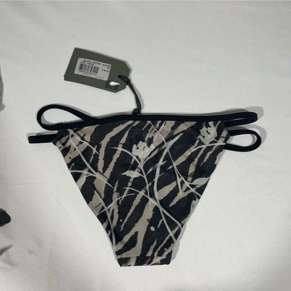 NWT Allsaints [ XS ] Cassia Kazuno Coal Bikini‎ Bottom in Black